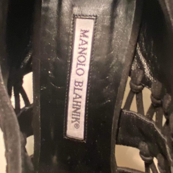 Black Net Manolo Blahnik booties - Picture 8 of 8